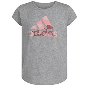 adidas Big Girls Round Neck Short Sleeve Graphic T-shirt